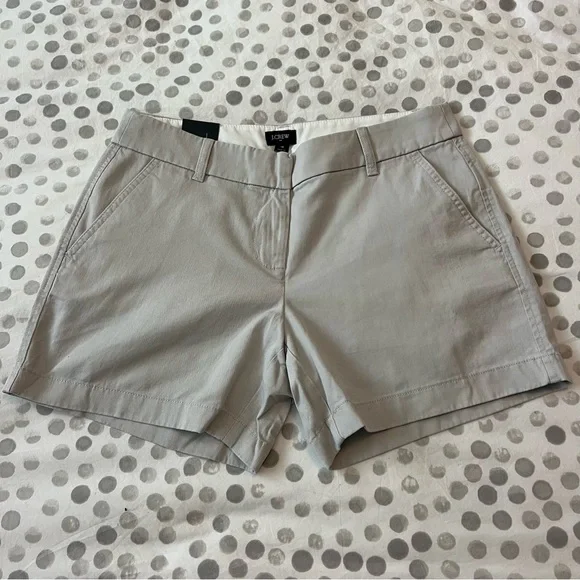 NWT J. Crew Factory Women’s 5” Chino Short Set Of 3 (Pink, Khaki, Grey) Size 4 - Picture 6 of 13